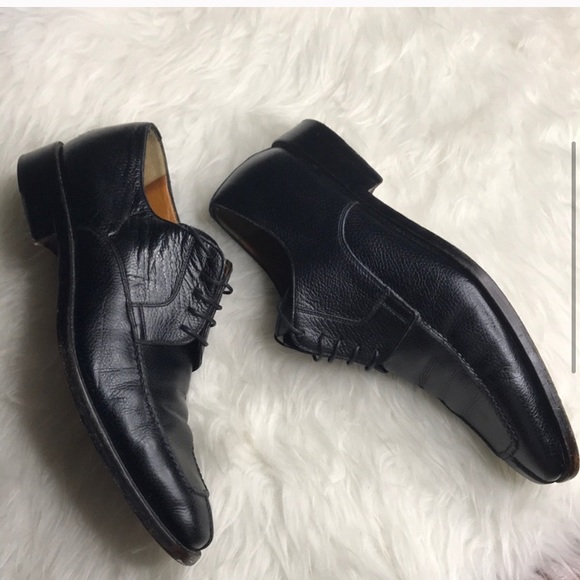 STEMAR Twin Derby Black Dress Shoes 9